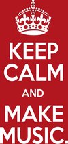 Keep Calm Music deurposter 92x202 cm