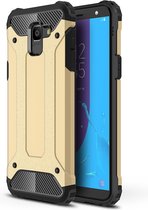 Samsung Galaxy J6 (2018) Hoesje - Mobigear - Outdoor Serie - Hard Kunststof Backcover - Goud - Hoesje Geschikt Voor Samsung Galaxy J6 (2018)