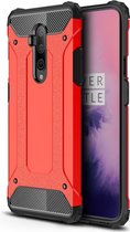 OnePlus 7T Pro Hoesje - Mobigear - Outdoor Serie - Hard Kunststof Backcover - Rood - Hoesje Geschikt Voor OnePlus 7T Pro