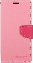 Samsung Galaxy S10e Hoesje - Mobigear - Wallet4 Serie - Kunstlederen Bookcase - Roze - Hoesje Geschikt Voor Samsung Galaxy S10e