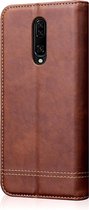OnePlus 7 Pro Hoesje - Mobigear - Stitching Serie - Kunstlederen Bookcase - Bruin - Hoesje Geschikt Voor OnePlus 7 Pro