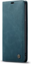 iPhone 11 Pro Max Hoesje - Caseme - Serie - Kunstlederen Bookcase - Blauw - Hoesje Geschikt Voor iPhone 11 Pro Max