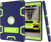 Apple iPad Air 3 10.5 (2019) Hoes - Mobigear - Shockproof Serie - Hard Kunststof Backcover - Groen /  Marineblauw - Hoes Geschikt Voor Apple iPad Air 3 10.5 (2019)