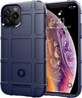 Apple iPhone 11 Hoesje - Mobigear - Rugged Shield Serie - TPU Backcover - Blauw - Hoesje Geschikt Voor Apple iPhone 11