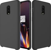 OnePlus 6T Hoesje - Mobigear - Color Serie - Siliconen Backcover - Zwart - Hoesje Geschikt Voor OnePlus 6T