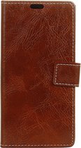 Nokia 8.1 Hoesje - Mobigear - Basic Serie - Kunstlederen Bookcase - Bruin - Hoesje Geschikt Voor Nokia 8.1