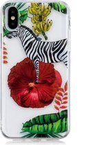 Apple iPhone XS Hoesje - Mobigear - Design Serie - TPU Backcover - Zebra - Hoesje Geschikt Voor Apple iPhone XS