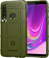 Samsung Galaxy A9 (2018) Hoesje - Mobigear - Rugged Shield Serie - TPU Backcover - Army Green - Hoesje Geschikt Voor Samsung Galaxy A9 (2018)
