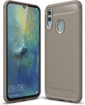 Huawei P Smart (2019) Hoesje - Mobigear - Brushed Slim Serie - TPU Backcover - Grijs - Hoesje Geschikt Voor Huawei P Smart (2019)