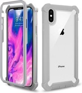 Apple iPhone XS Max Hoesje - Mobigear - Two-Layer Serie - Hard Kunststof Backcover - Grijs - Hoesje Geschikt Voor Apple iPhone XS Max