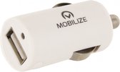 Mobilize Single USB Autolader 2.1A - Wit