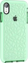 Apple iPhone XR Hoesje - Mobigear - Diamond Serie - Hard Kunststof Backcover - Turquoise - Hoesje Geschikt Voor Apple iPhone XR