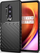 OnePlus 8 Pro Hoesje - Mobigear - Groove Serie - TPU Backcover - Zwart - Hoesje Geschikt Voor OnePlus 8 Pro