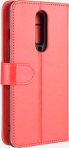 OnePlus 8 Hoesje - Mobigear - Classic Serie - Kunstlederen Bookcase - Rood - Hoesje Geschikt Voor OnePlus 8