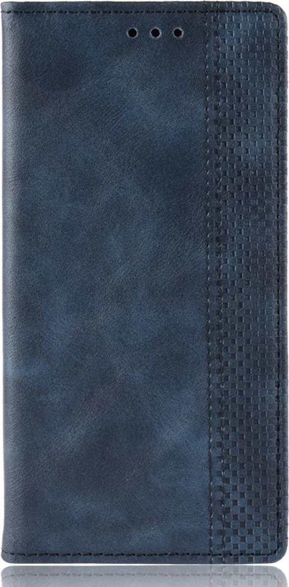 Mobigear Telefoonhoesje geschikt voor Motorola One Action Hoesje | Mobigear Sensation Bookcase Portemonnee | Pasjeshouder voor 3 Pasjes | Telefoonhoesje voor Pinpas / OV Kaart / Rijbewijs - Blauw