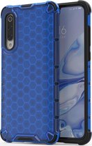 Xiaomi Mi 9 Lite Hoesje - Mobigear - Honeycomb Serie - Hard Kunststof Backcover - Blauw - Hoesje Geschikt Voor Xiaomi Mi 9 Lite