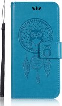 Samsung Galaxy A71 Hoesje - Mobigear - Dreamcatcher Serie - Kunstlederen Bookcase - Blauw - Hoesje Geschikt Voor Samsung Galaxy A71