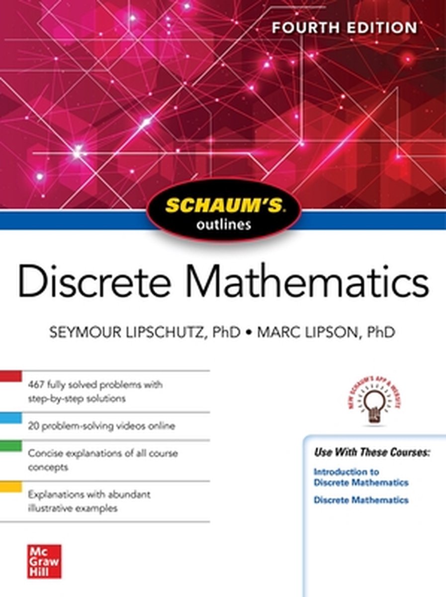 Omslag van Schaum's Outline of Discrete Mathematics, Fourth Edition