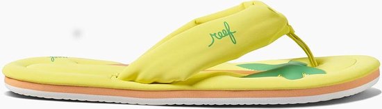 Slippers Reef Pool Float pour femmes - Palmier Yellow - Taille 42,5