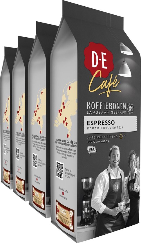 Douwe Egberts D.E Café Espresso Koffiebonen - 4 x 500 gram