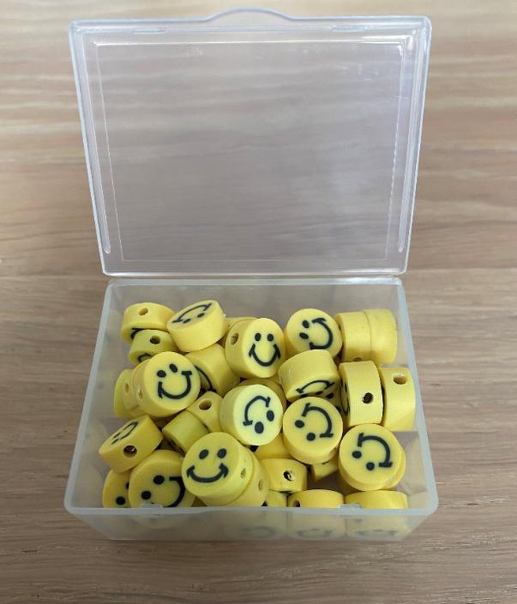 50 stuks Kralen Smiley Geel