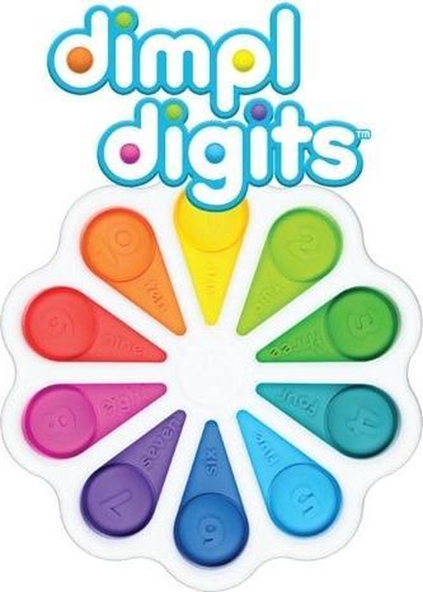 Dimple Digits- Fidget Toys- Simple Dimple- met telbare stipjes - Wit