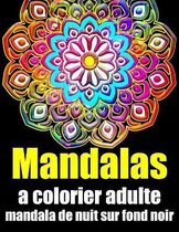 Mandalas a colorier adulte mandala de nuit sur fond noir