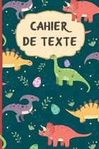 Cahier de texte scolaire 17x22 cm, Papier Seyes Grands Carreaux, onglets hebdomadaires pour se reperer facilement - format pratique pour les cartables -theme dinosaure