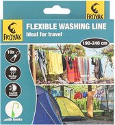 Flexibele waslijn Uitermate geschikt voor camping met 10 haken