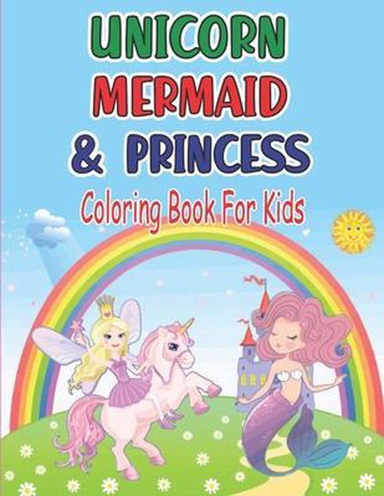 Unicorn Mermaid Princess Coloring Book For Kids, Sallys Peyre