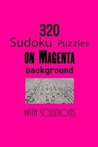 320 Sudoku Puzzles on Magenta background with solutions