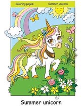 Summer unicorn Coloring Book