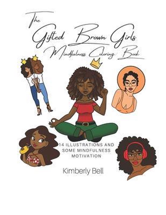 Gifted Brown Girls Mindfulness Coloring Book - cover