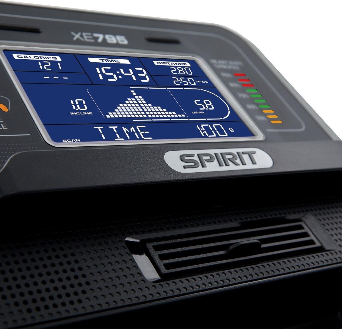 Afbeelding 3 van Spirit Fitness XE795 Crosstrainer Elliptical - Professionele Crosstrainer - Uitstekende Garantievoorwaarden - 12 trainingsprogramma's / 40 weerstandsniveaus / ingebouwde hoogwaardige speakers - Inclusief gratis hartslagborstband (Spirit Fitness)