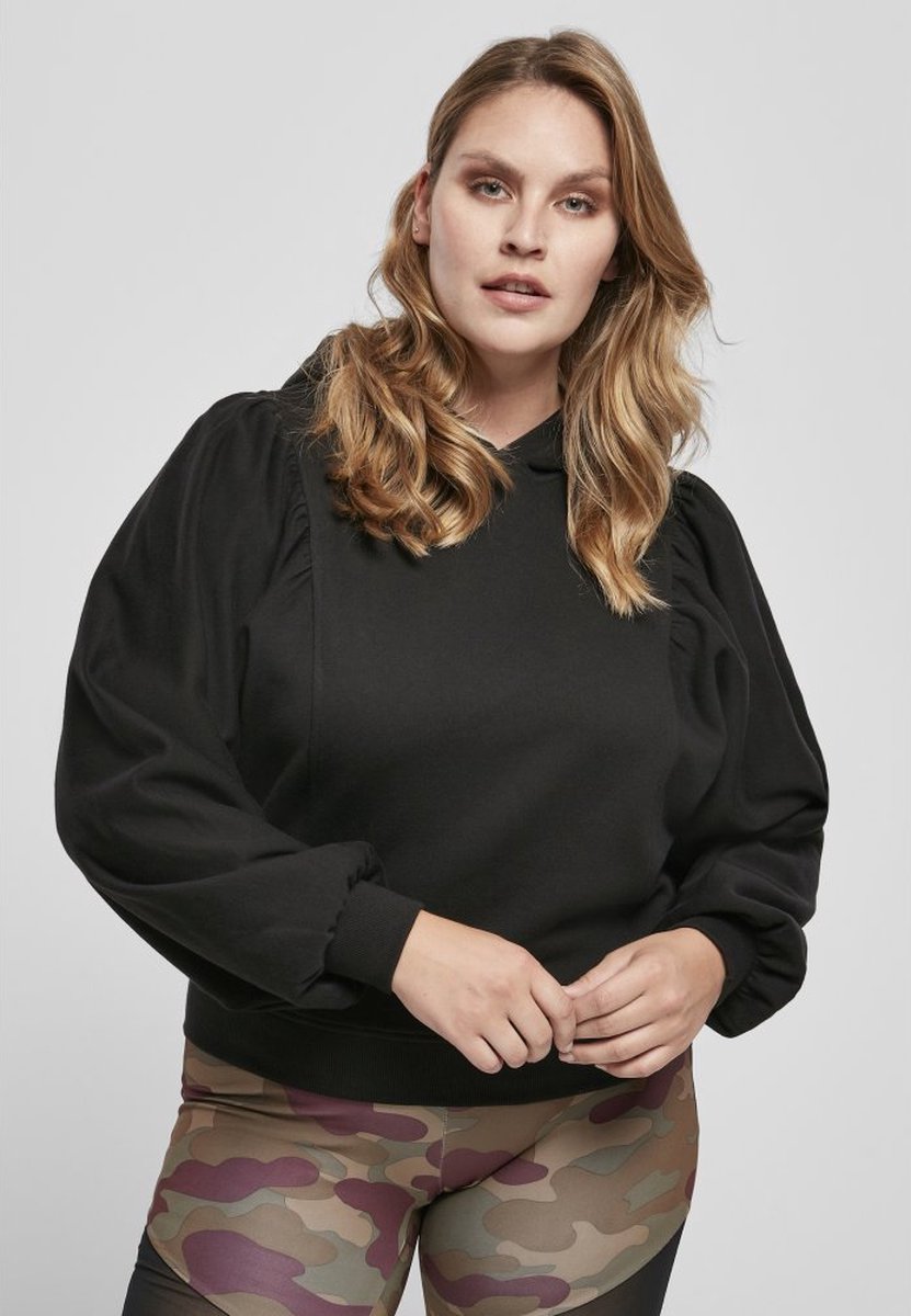 Urban Classics Organic Gathering Batwing Hoodie/trui 5XL Zwart