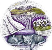 Ronde violet lavendel geurkaars 115/115/40 (17 uur)
