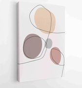 Earth tones organic shape Art design for poster, print, cover, wallpaper, Minimal and natural wall art. 2 - Moderne schilderijen – Vertical – 1868903749 - 80*60 Vertical