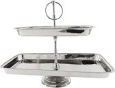 By Kohler Etager 2-laags rechthoek zilver metaal 30x20x29cm (111579)