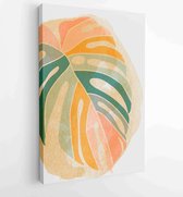 Botanical and gold abstract wall arts vector collection 4 - Moderne schilderijen – Vertical – 1880831236 - 115*75 Vertical