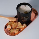 Crystl Candles™ Geurkaars met edelstenen - vegan - edelsteen - Citrine - kaars  - meditatie - spiritueel - gifset - mediteren