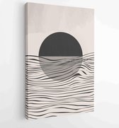 Black and white abstract wall arts background vector 4 - Moderne schilderijen – Vertical – 1909205647 - 50*40 Vertical