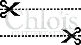 Chloïs Glittertattoo Sjabloon 5 Stuks - Cutting Lines - Duo Stencil - CH4042 - 5 stuks gelijke zelfklevende sjablonen in verpakking - Geschikt voor 10 Tattoos - Nep Tattoo - Geschi