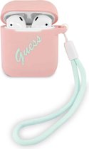 GUESS Vintage Siliconen AirPods 1 & AirPods 2 Case - Roze