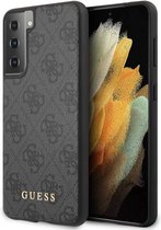 Samsung Galaxy S21+ Backcase hoesje - Guess - Effen Grijs - Kunstleer