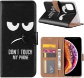 Fonu Boekmodel hoesje Don't Touch My Phone iPhone 11 Pro Max