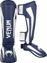 Venum Elite Kickboks Scheenbeschermers Navy Blauw Wit maat XL