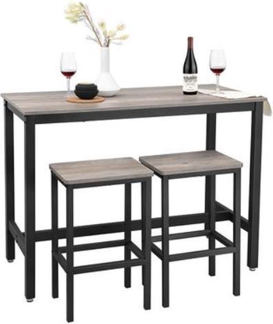 Ensemble de table de bar Segenn - table haute avec 2 tabourets de bar -  Table à manger... | bol.com