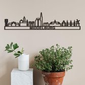 Skyline Middelburg zwart mdf (hout) - 60cm - City Shapes wanddecoratie