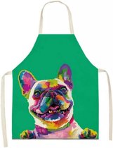 Schort - Keukenschort - Kookschort unisex - ook leuk als cadeau - schort met hond - kookschort - vandaag besteld is binnen 2 werkdagen in huis