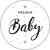 Welkom Baby | Goud - Zwart - Wit